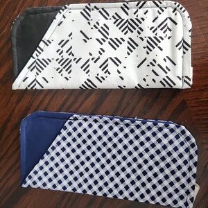 Handmade Abstract Designs Cotton Eyeglass Cases, set of 2